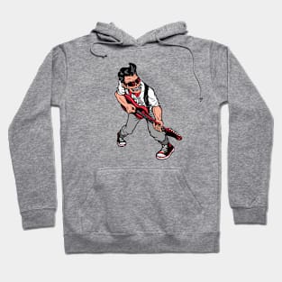 Retro Rockabilly Guitar Player Hoodie